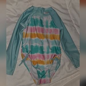 Cat & Jack Multicolor Tie-Dye Kids Swim One Piece